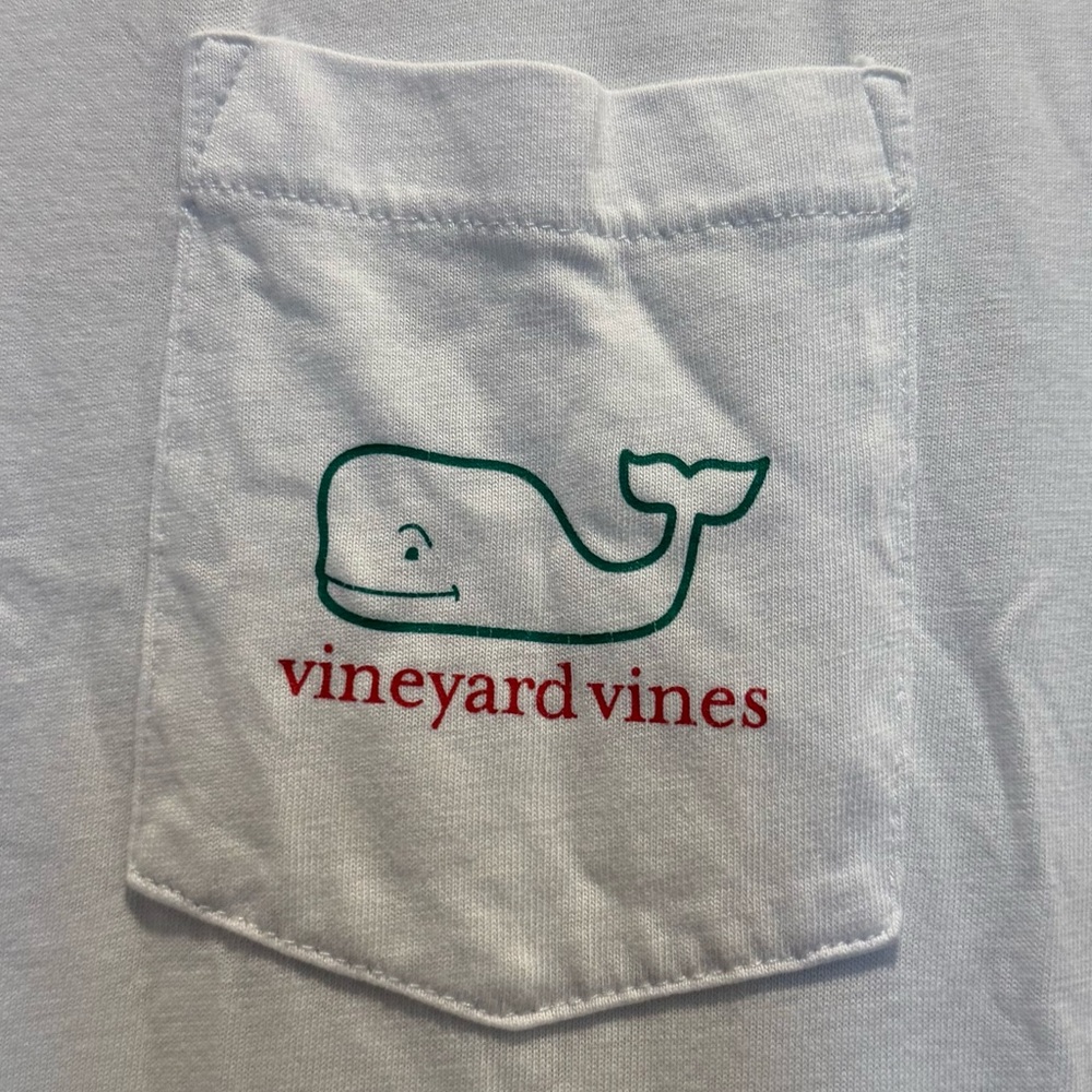 Vineyard Vines White Tee with Whale Logo